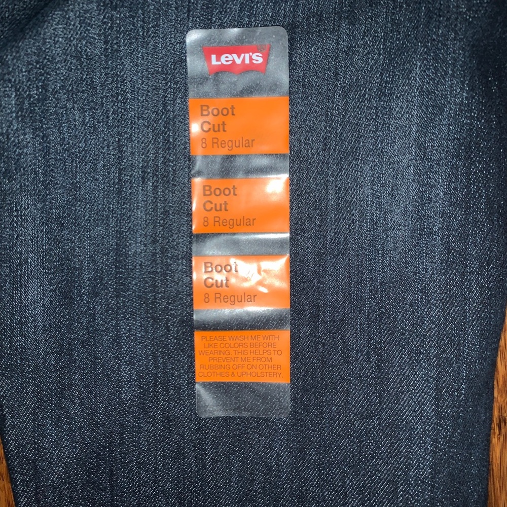 NWT LEVIS GIRLS DARK WASH BOOT CUT JEANS - Picture 6 of 6
